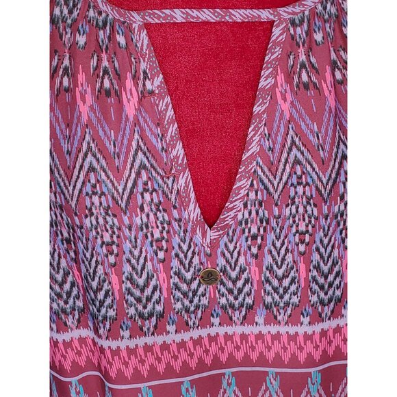 Prana Women's Black Cherry Laurel Nari  Tribal Pattern Dress Size X-Small 1533 - Picture 8 of 9